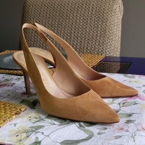 Designer, Raye Coda Heel, Tan / Nude, 9.5, 3.25" H